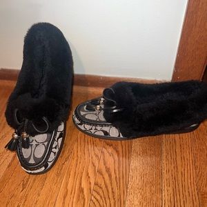 Coach flat slip on shoes